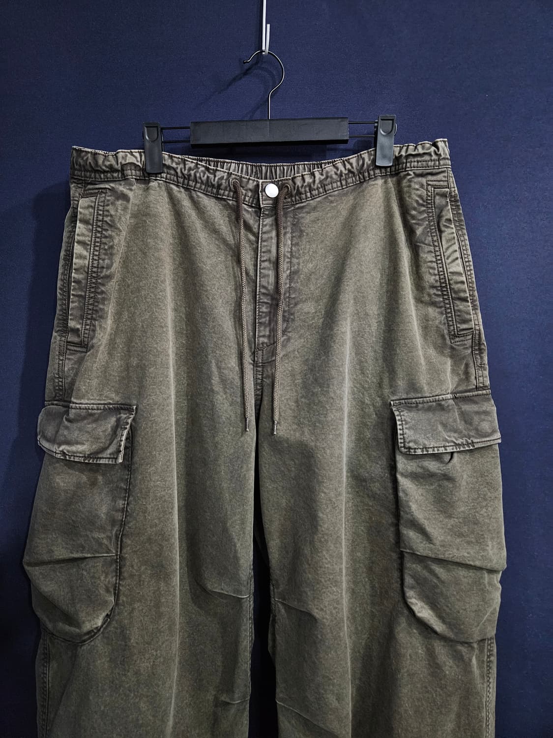 H&M 에이치앤엠 멜란지 카키 남성 허리 36 카고팬츠  상품이미지7