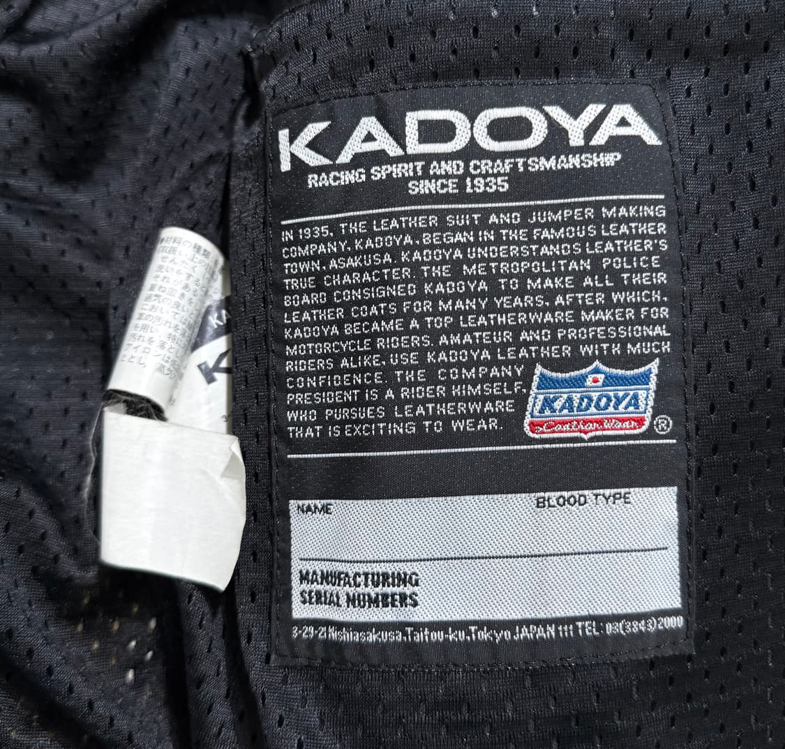 카도야 사이버네이션 모터사이클 카우레더 레이싱 자켓 상품이미지6