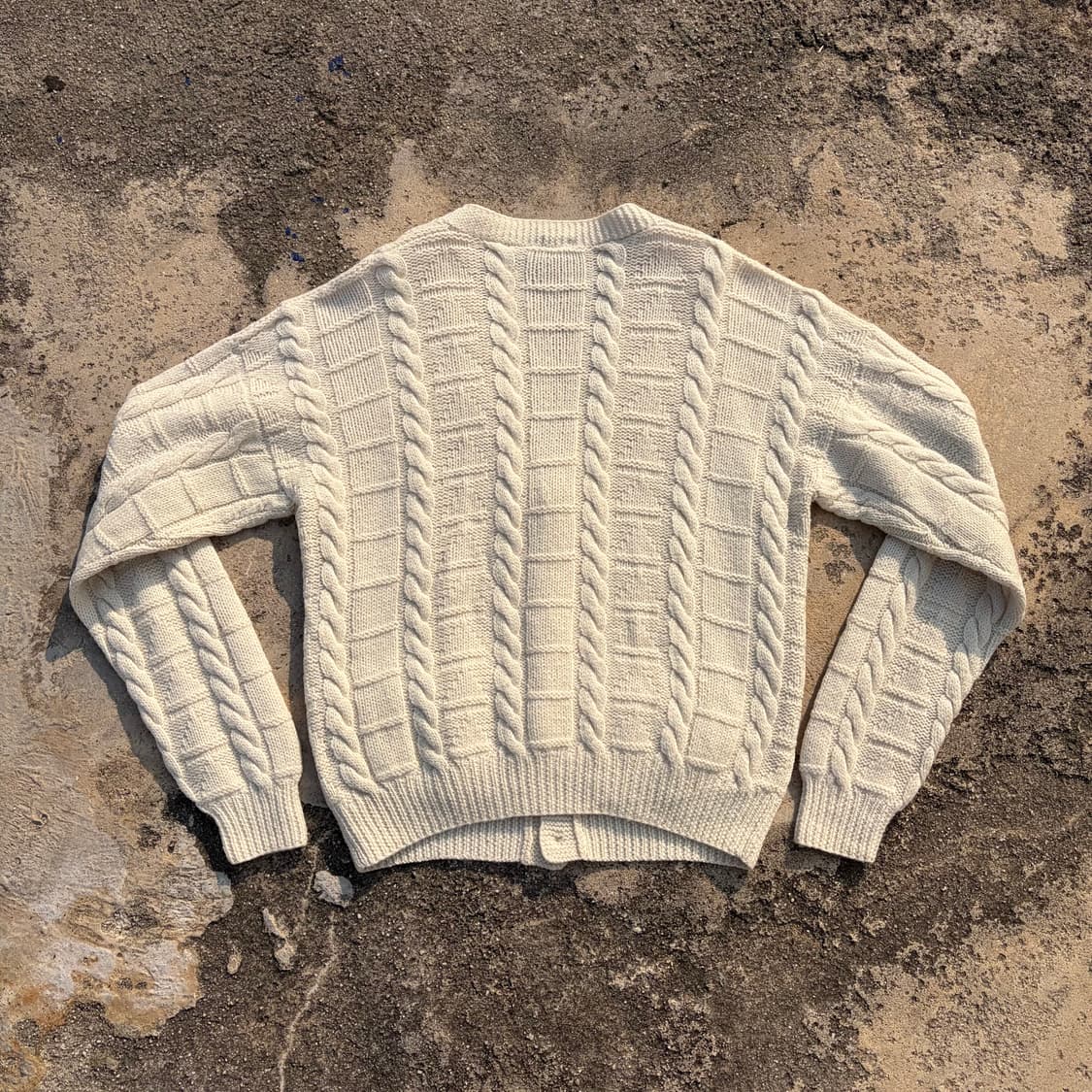 80s GANT 빈티지 울 핸드 니트 가디건 L 상품이미지7