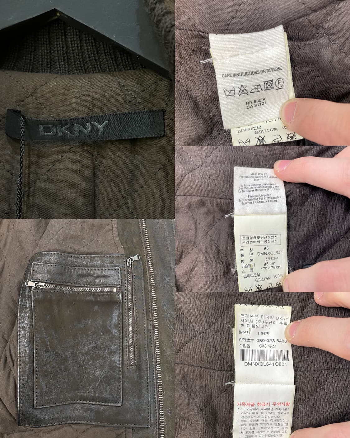 DKNY M-43 카프스킨 레더자켓 상품이미지10