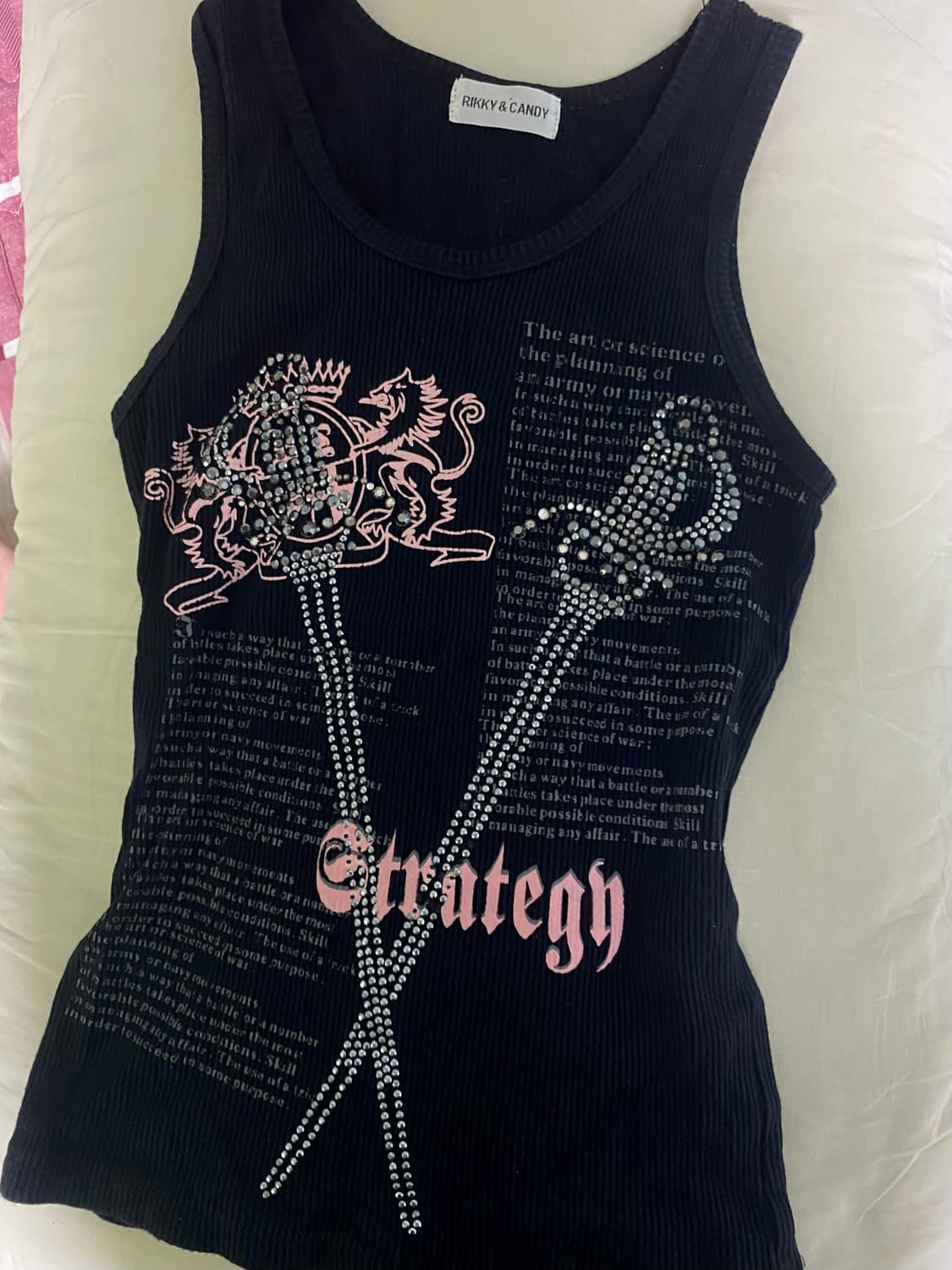 펑크 갸루 큐빅 빈티지 나시 상품이미지1