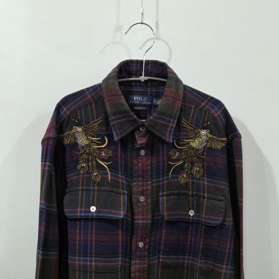 폴로랄프로렌 자수 멀티포켓 체크셔츠 XS 상품이미지2