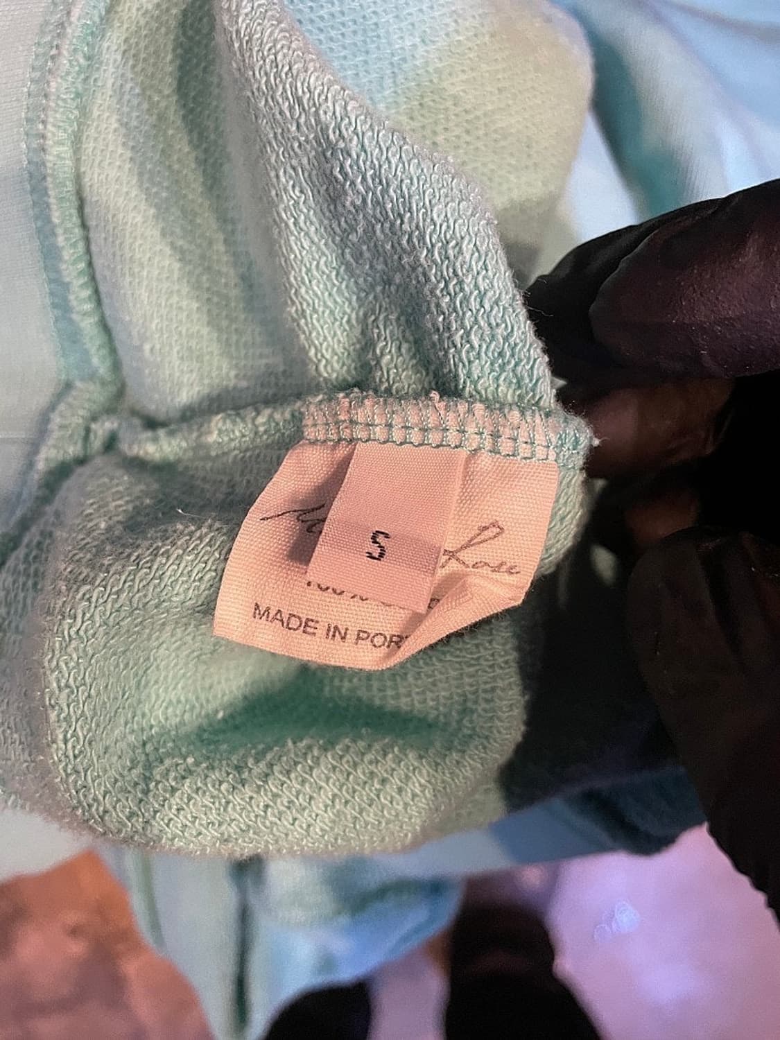 18SS 마틴로즈 바이컬러 오버사이즈 크루넥 맨투맨 민트S 상품이미지3