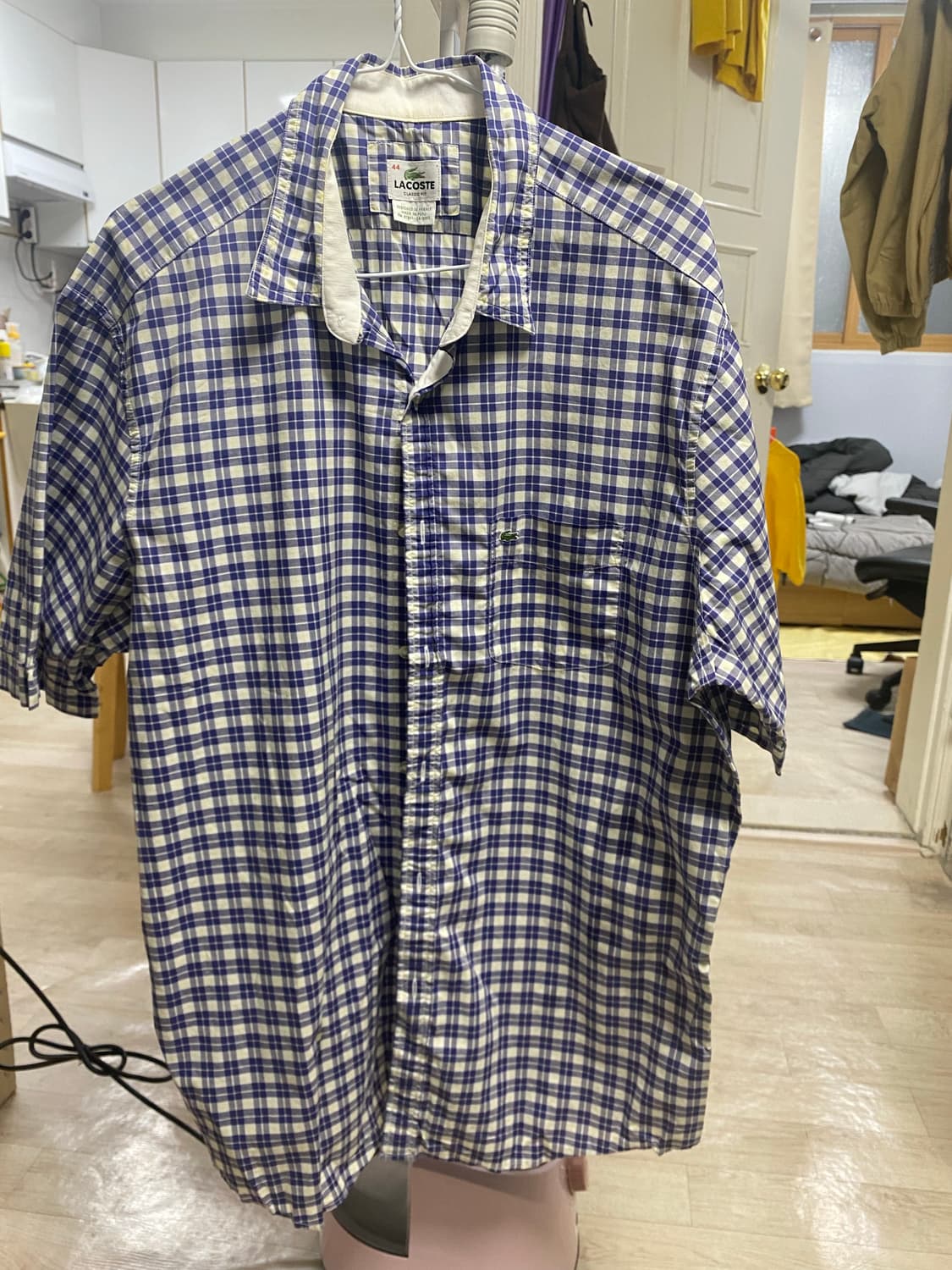 빈티지 라코스테 체크 하프셔츠  상품이미지1