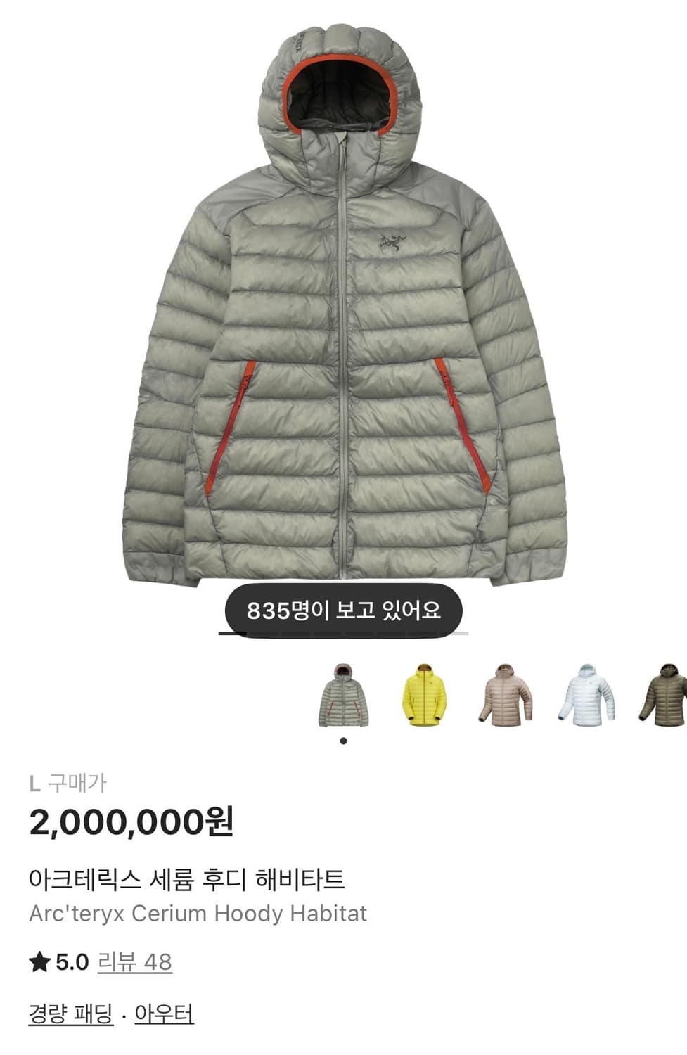 아크테릭스 해비타트 세륨 라지 상품이미지1