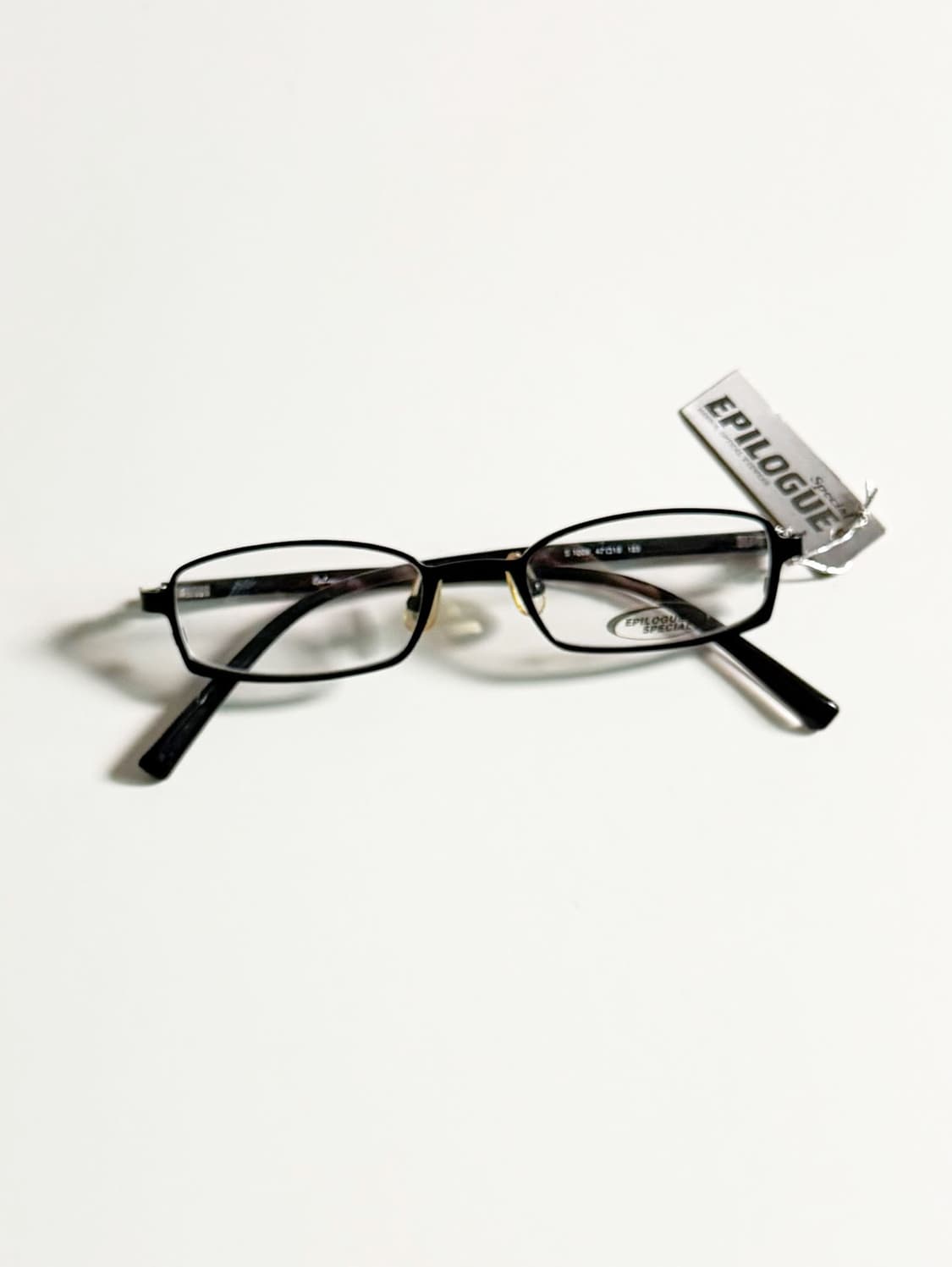 EPILOGUE 블랙 슬림 스퀘어 메탈 빈티지 안경 상품이미지2