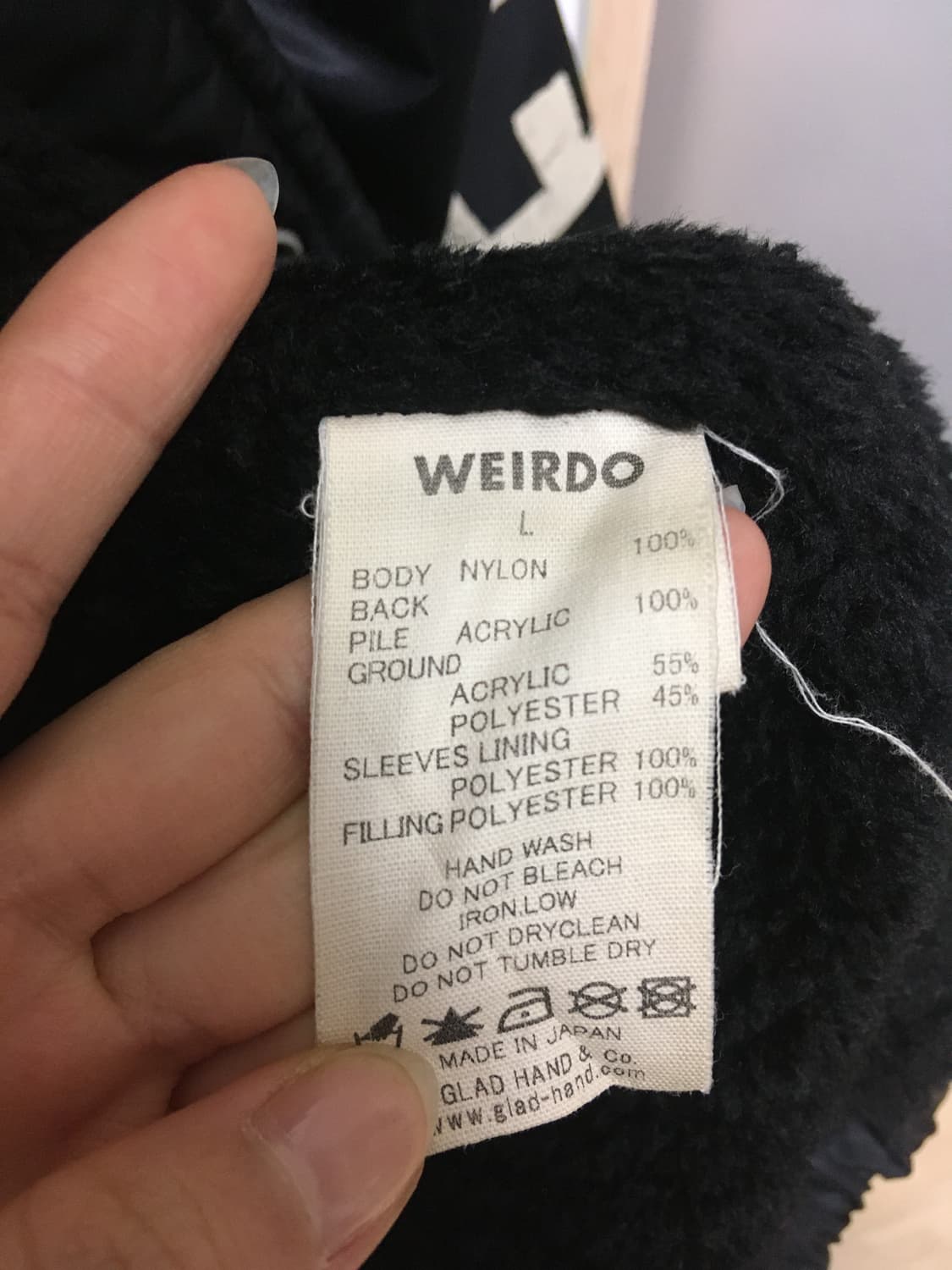 Weirdo 위얼도 빈티지 블랙 나일론 디테일 자켓 상품이미지6