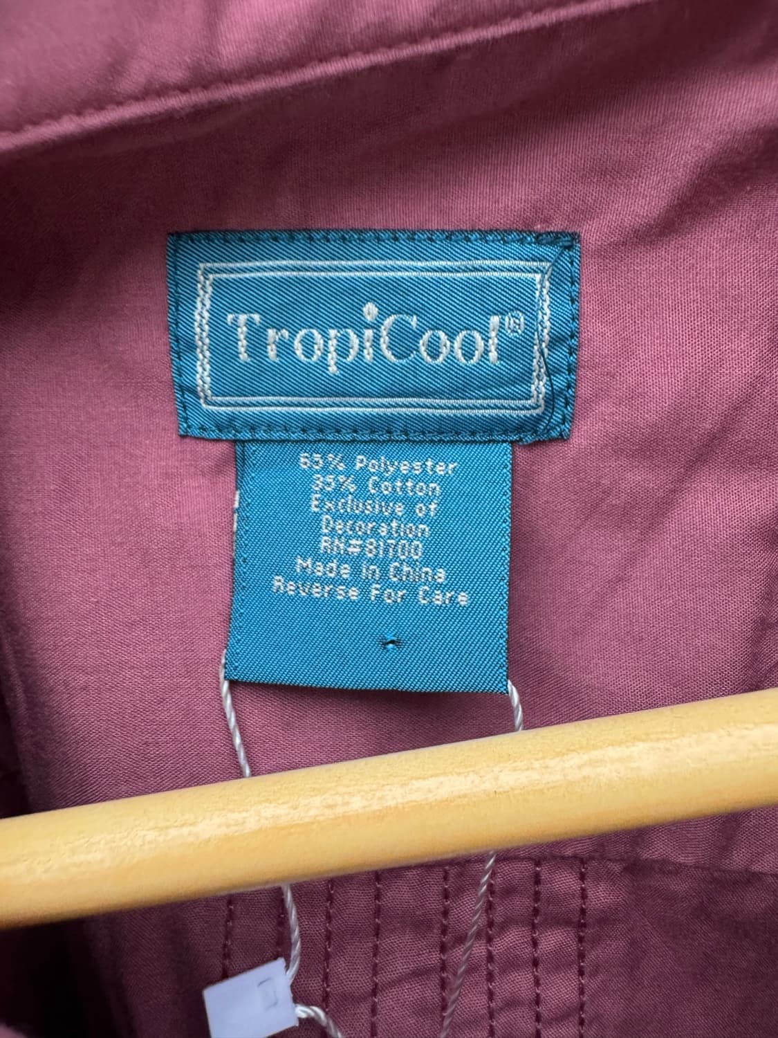 Tropicool 빈티지 쿠바 구아야베라 셔츠 와인 L 상품이미지4