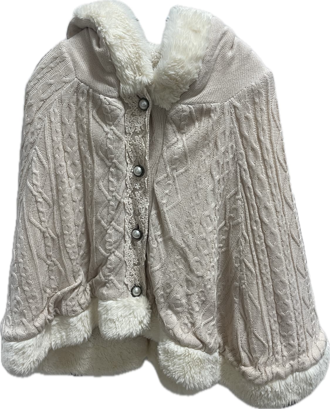 엑시즈팜 히메깔 후드 니트 케이프 상품이미지1