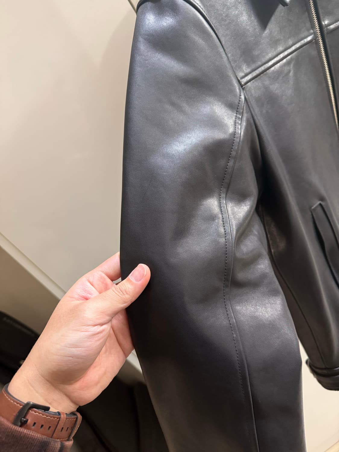 패션플래닛 x 리멜러 램스킨 에센셜 싱글 자켓 2사이즈 상품이미지4