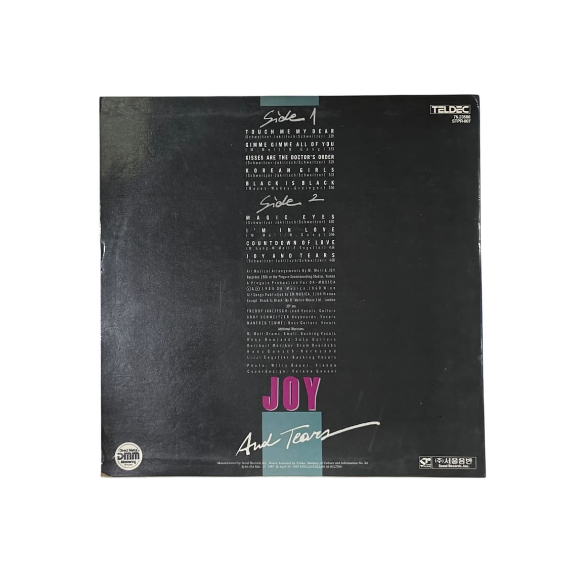 80s Euro pop classic LP "Joy And Tears" 상품이미지5