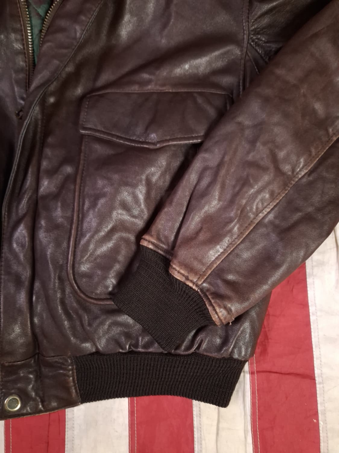 90's 유럽제조 GARA 리얼레더 G-2 TYPE 항공자켓 상품이미지7