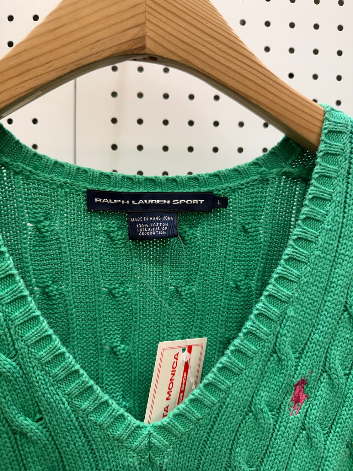 폴로 랄프로렌 핑크 포니 브이넥 케이블 니트 U1326 상품이미지5