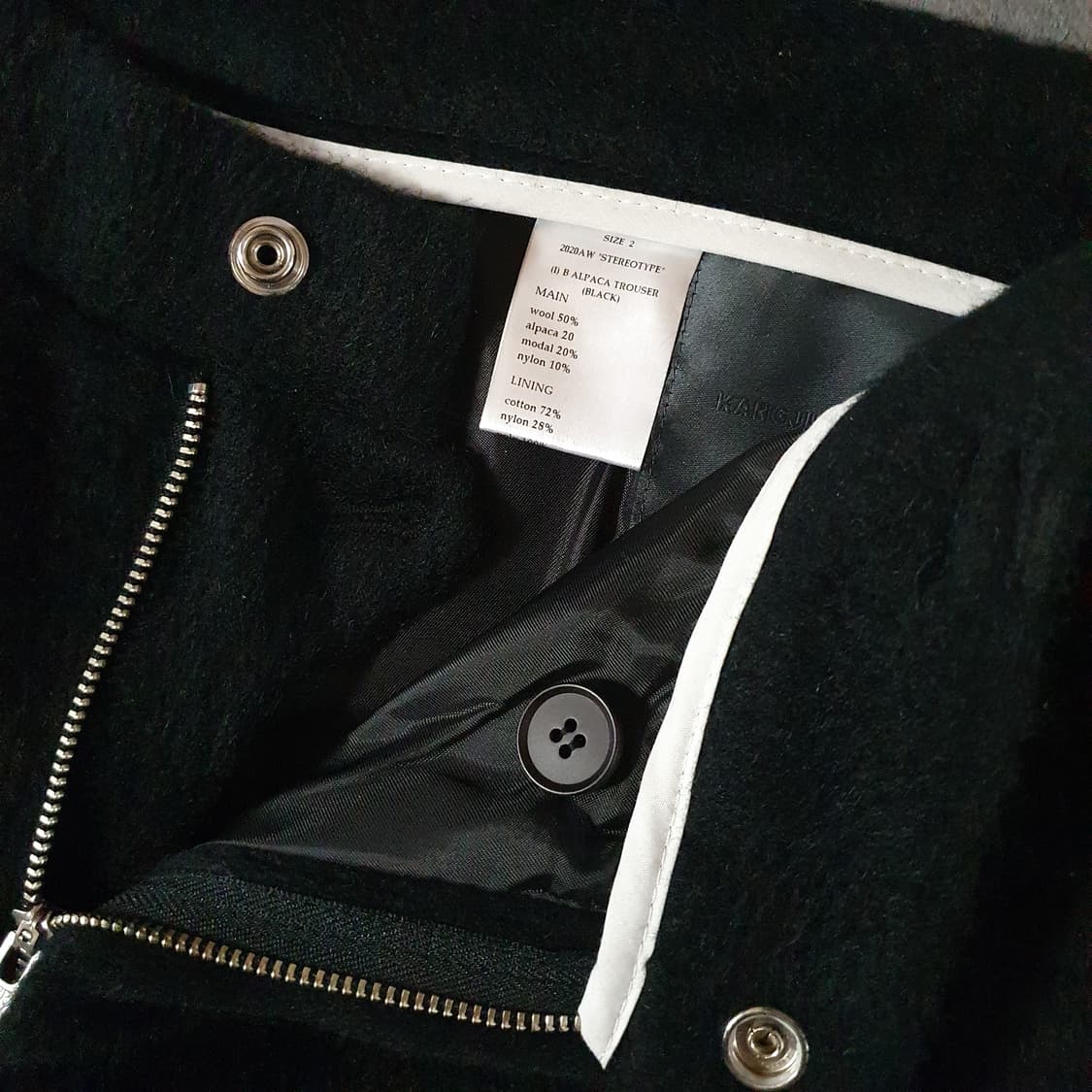 2 강정석 비 알파카 트라우저 플리스 팬츠 블랙 상품이미지6