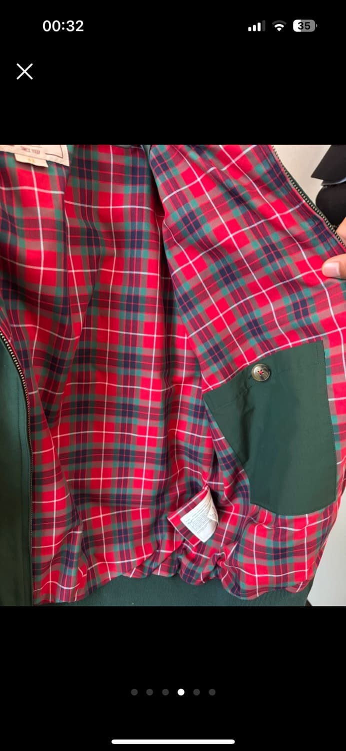 바라쿠타 g9 해링턴 자켓 42 사이즈 레이싱그린 상품이미지4