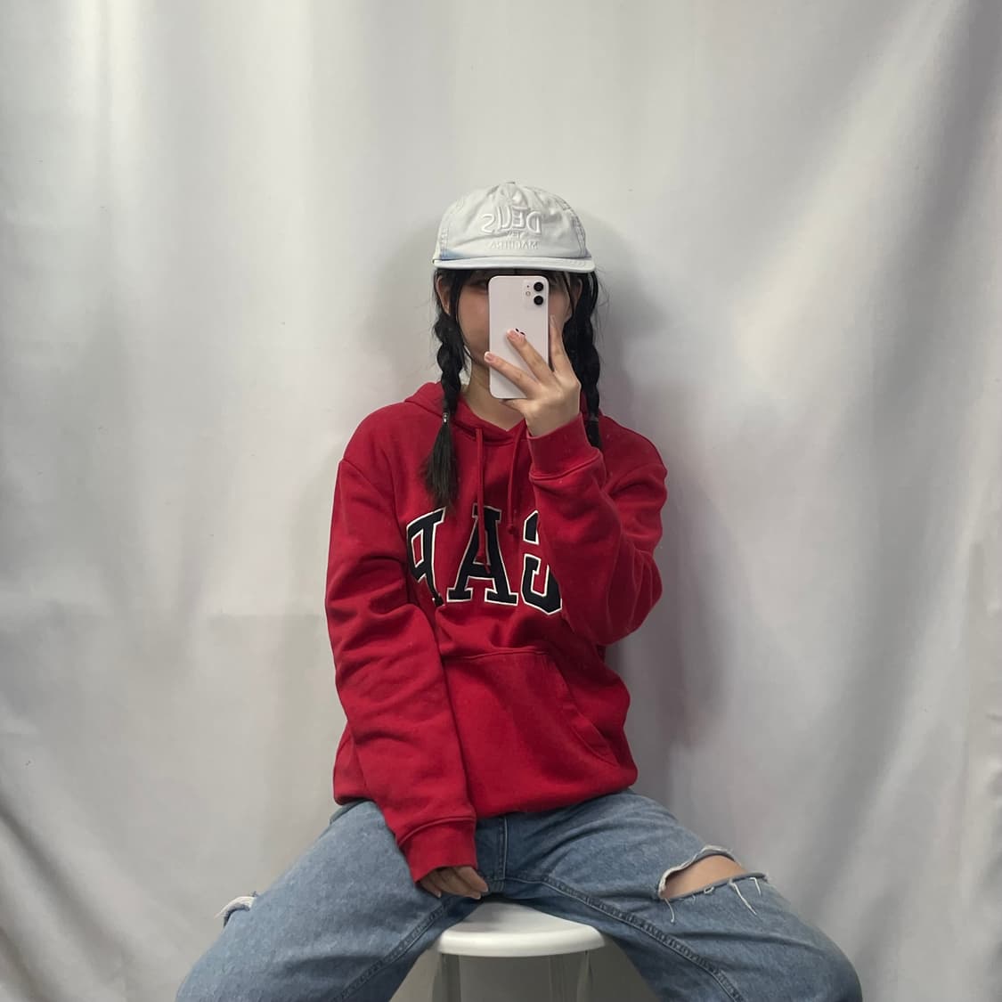 갭 빨강 후드 상품이미지1