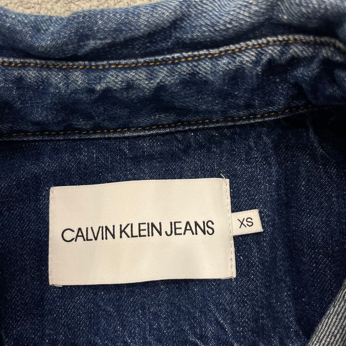 XS 캘빈클라인 데님 셔츠 패치워크 남방 상품이미지5