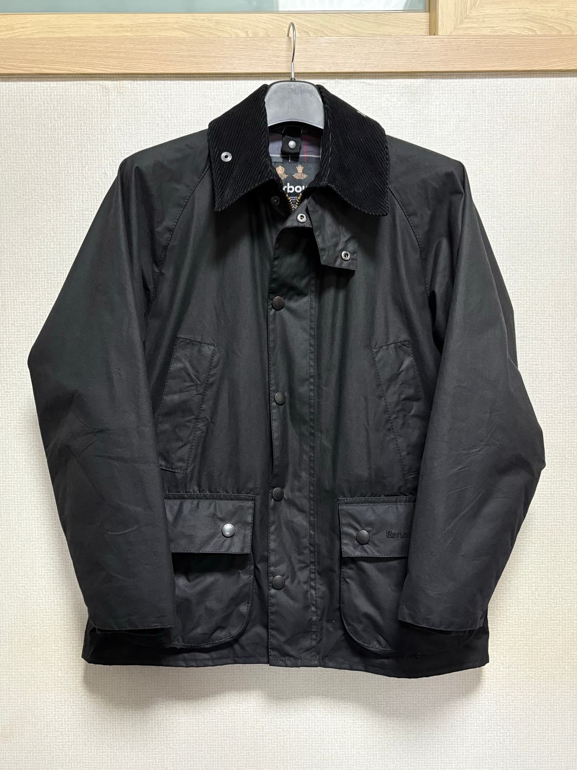 (38)바버 비데일 블랙 왁스자켓 루이스레더 어딕트클로즈 부코 상품이미지1