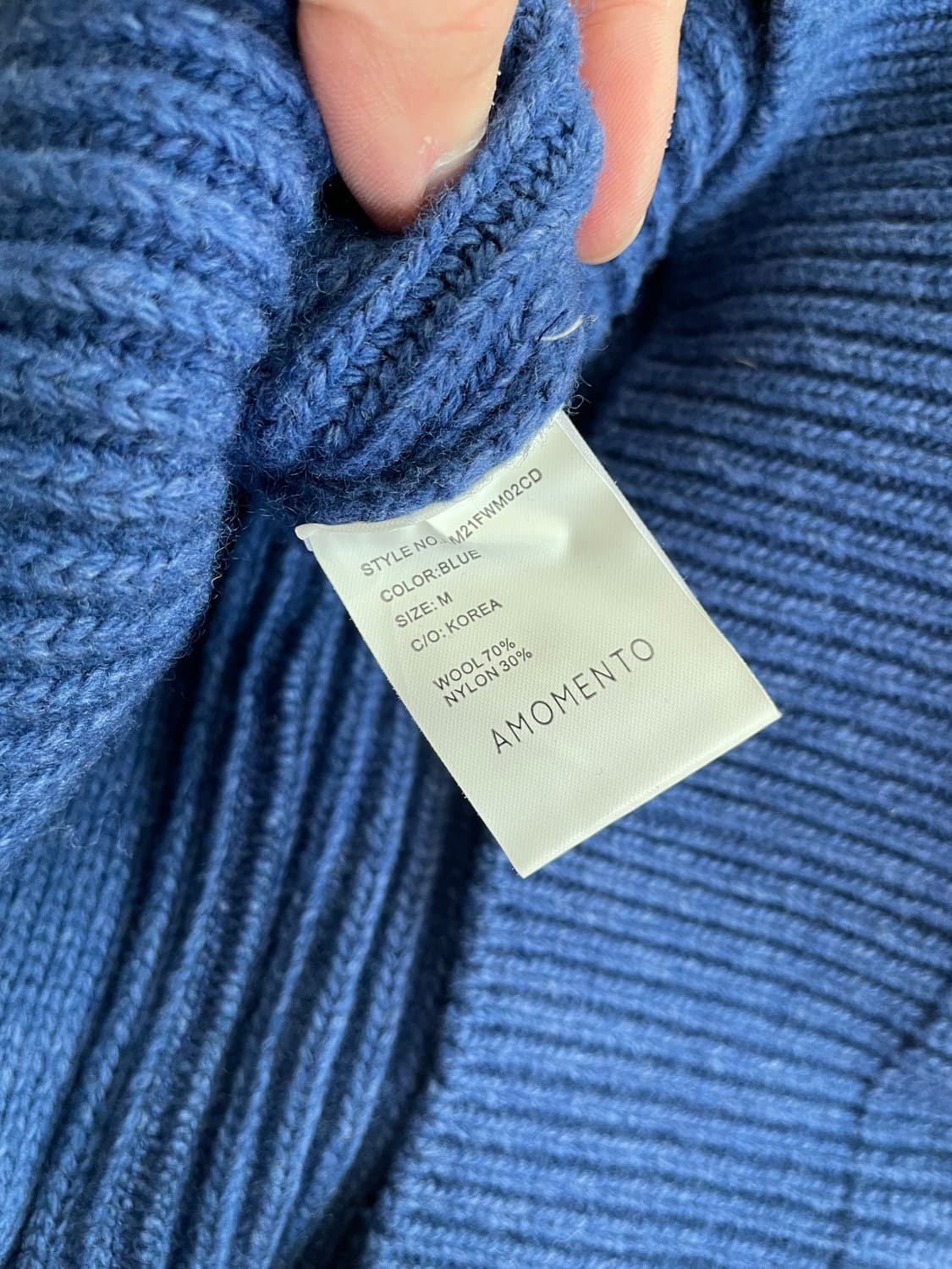 아모멘토 블루 가디건 상품이미지4