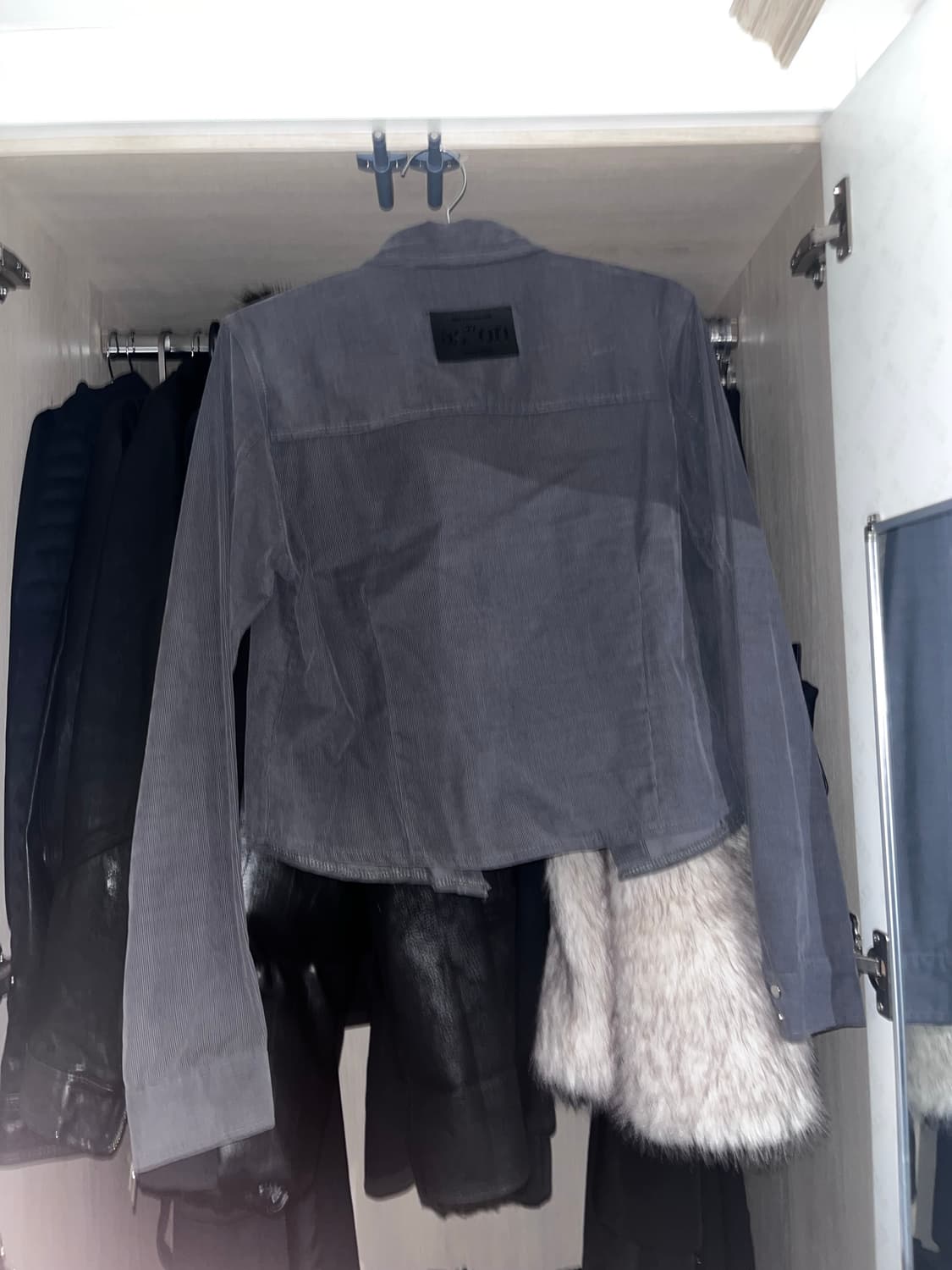 <새상품>애즈온 제니스 코듀로이 셔츠 차콜 상품이미지2