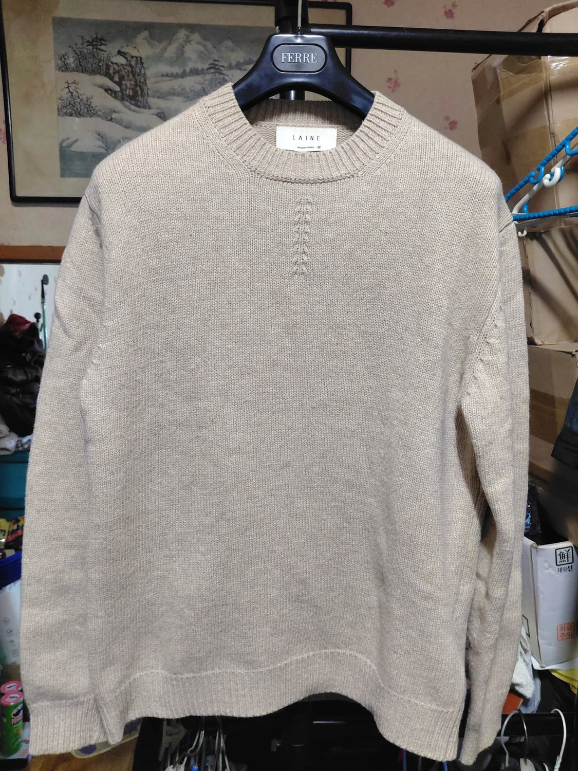[LAINE]램스울 라운드넥 니트 M사이즈 상품이미지9