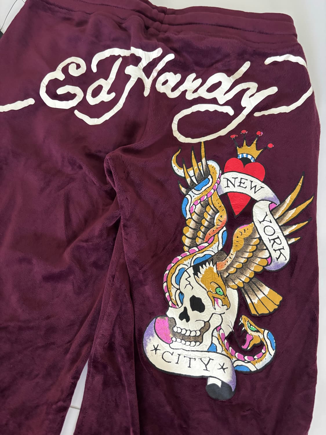 [새제품] 에드 하디 벨벳 벨루아 후드집업 팬츠 셋업 상품이미지8