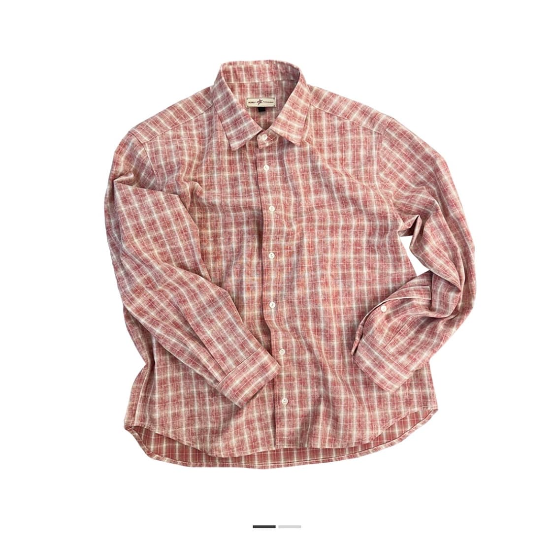 [2] 아오이로 크롭 체크 셔츠 베리 파르페 상품이미지1