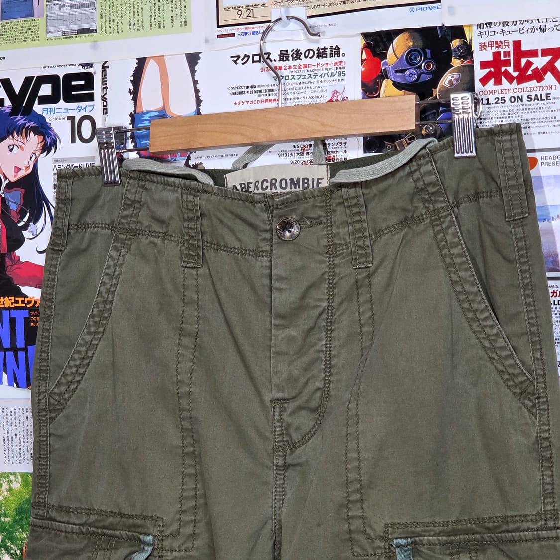 아베크롬비 카키 버튼플라이 멀티포켓 카고 팬츠 상품이미지3