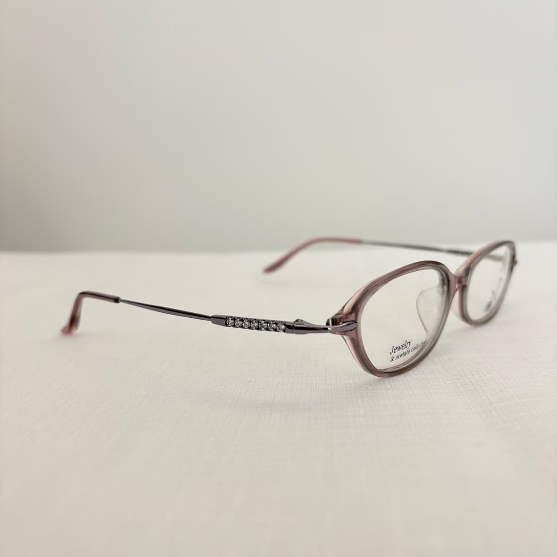 LUNA 핑크 큐빅 빈티지안경 상품이미지3