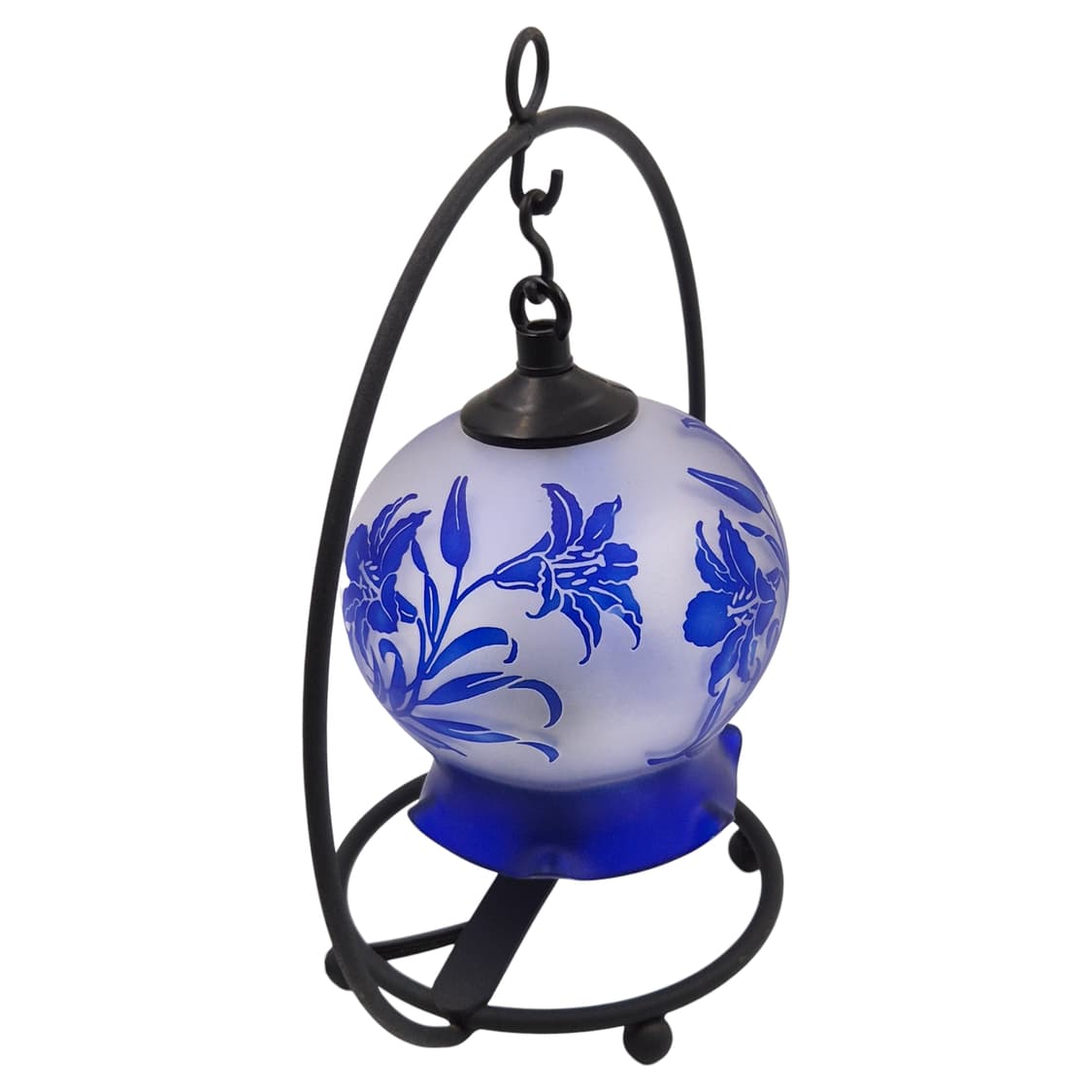 80s 오타루 샌드블라스트 난초 호롱 램프 상품이미지5