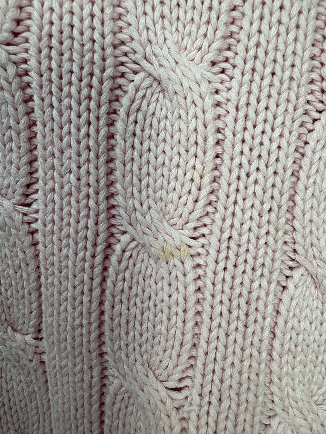 폴로랄프로렌 화이트 포니로고 핑크 케이블 꽈배키 니트 A2873 상품이미지6