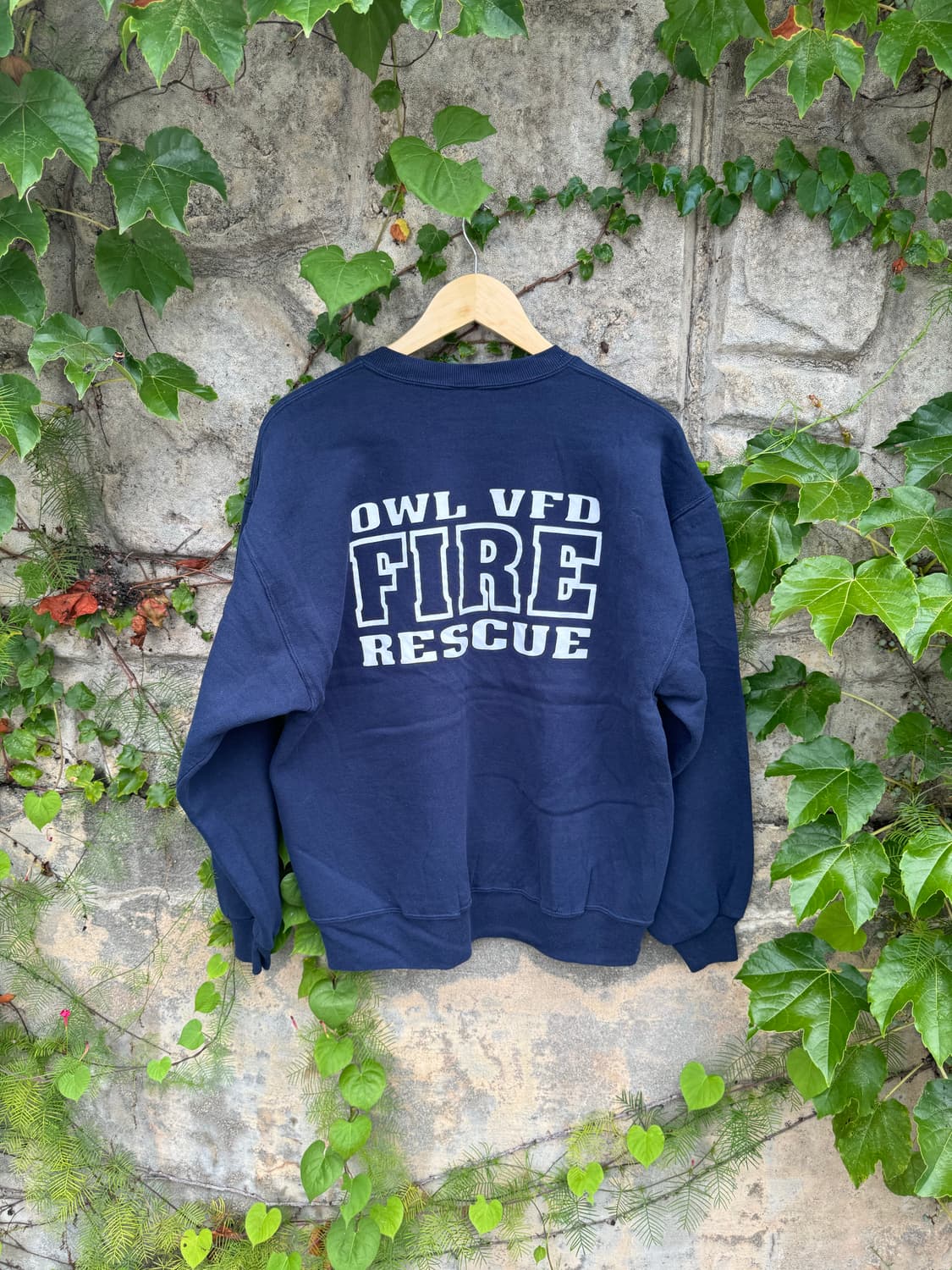 90s jerzees owl vfd 소방관 프린팅 맨투맨 스웻셔츠 상품이미지2