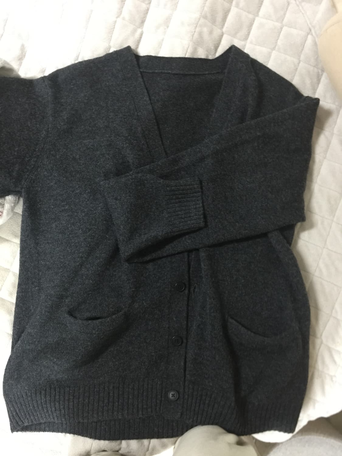 MUJI 차콜 가디건 xl 상품이미지3