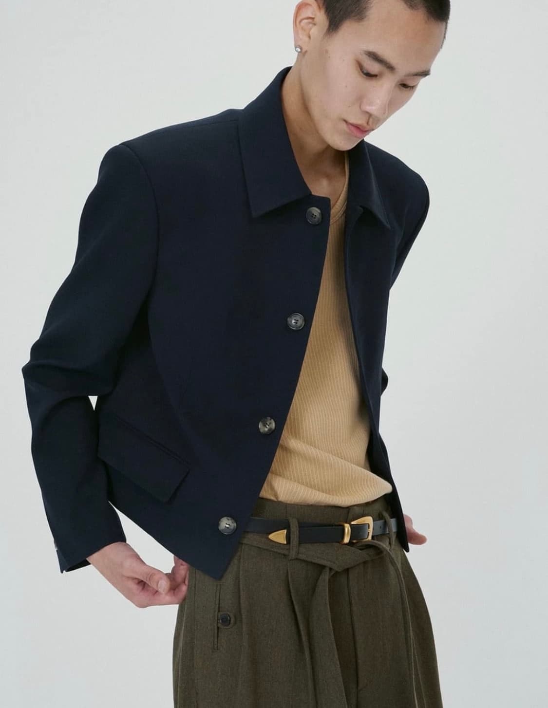 렉토 울 블렌드 숏 자켓 L 상품이미지1