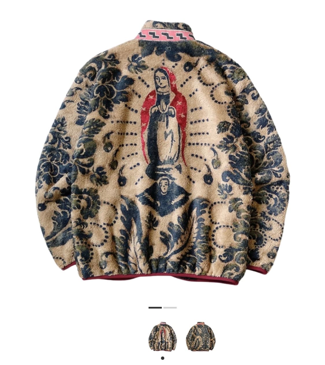 캐피탈 다마스크 패턴 마리아 플리스 집 블루종 5사이즈 상품이미지1