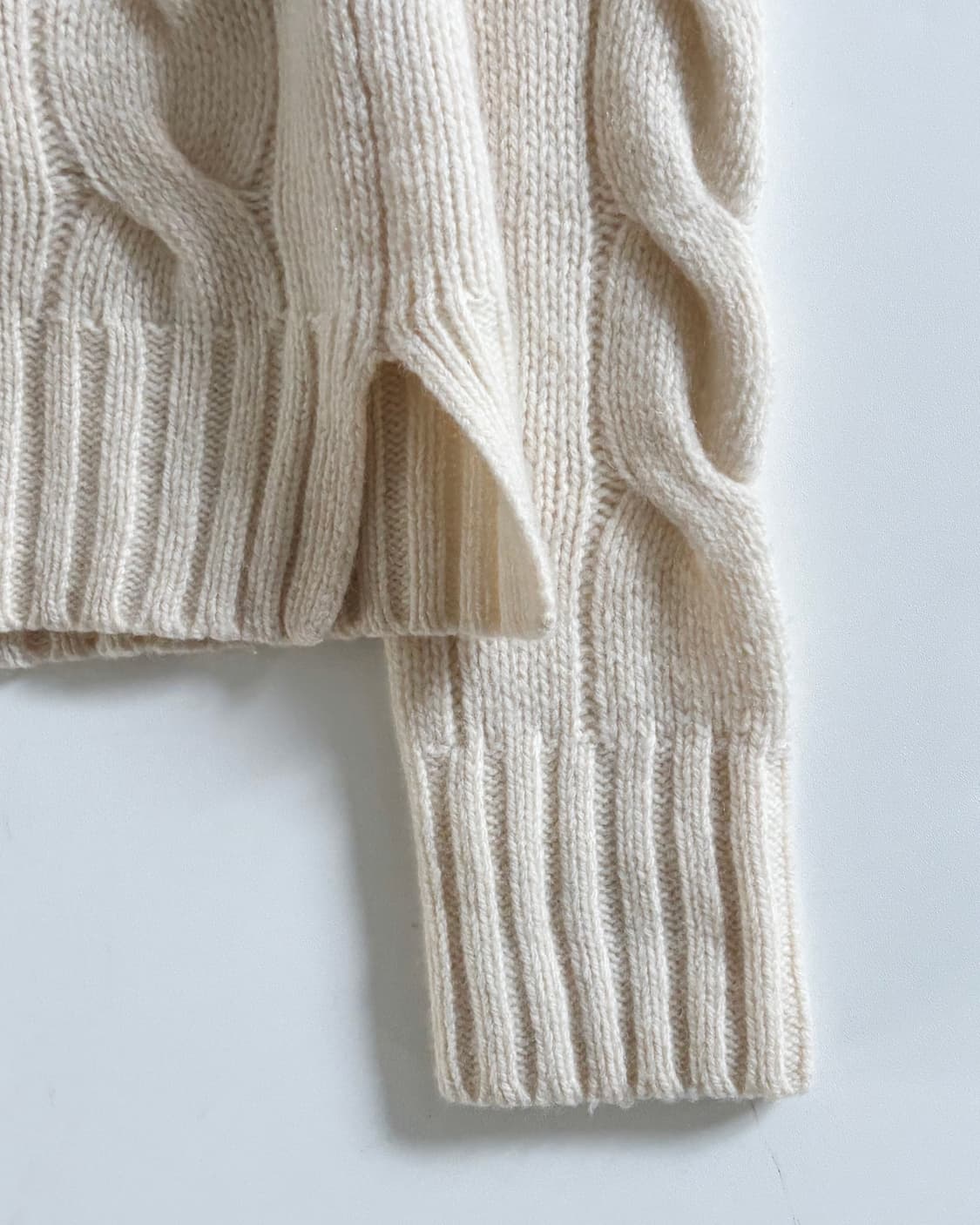 Polo 폴로 랄프로렌 캐시미어블렌드 아이보리컬러 케이블 니트  상품이미지5