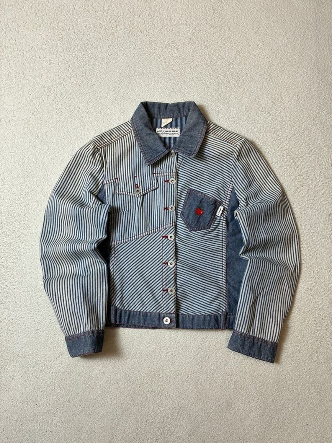 오일릴리 90's 히코리 스트라이프 배색 데님 트러커 자켓 PN7812 상품이미지1