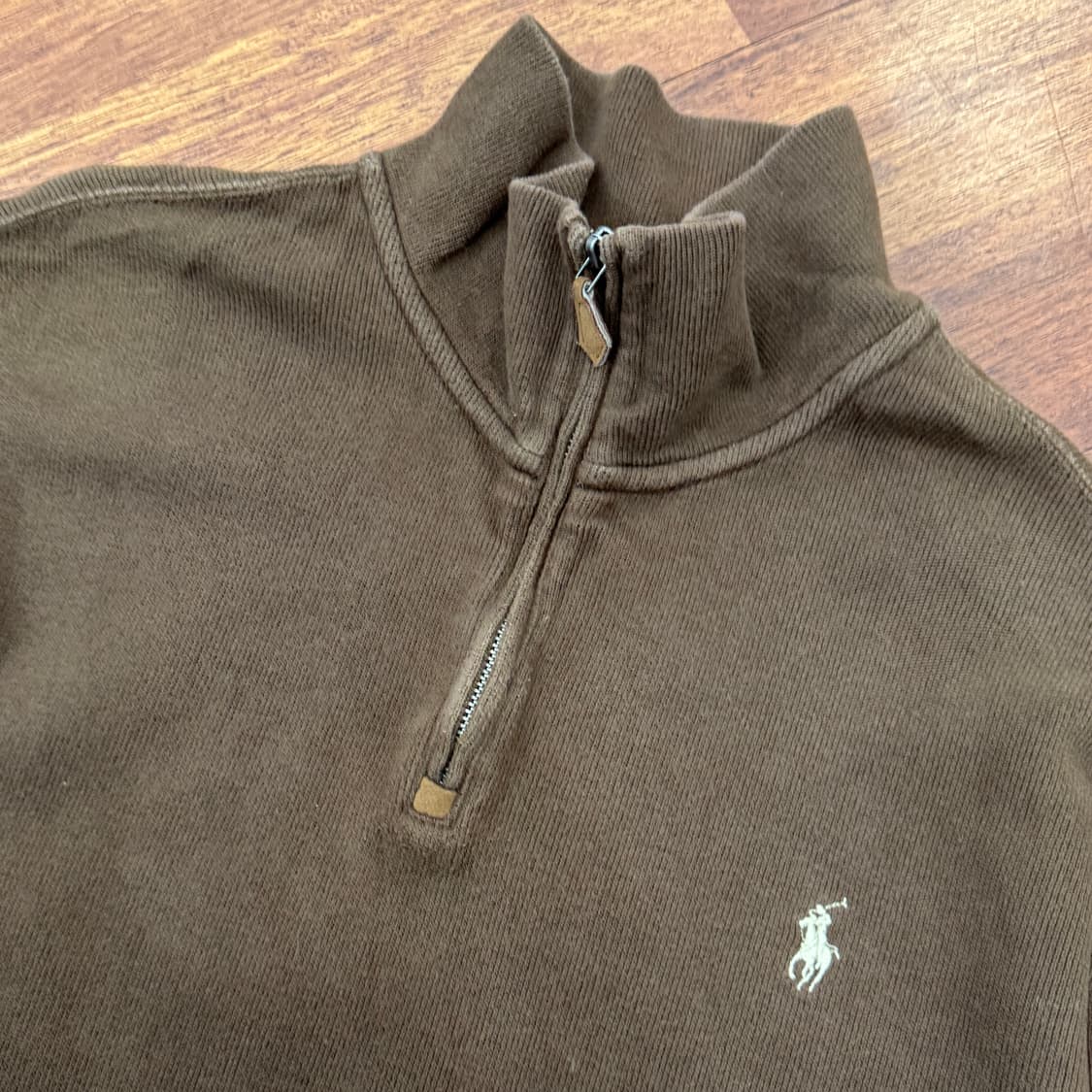 XL(110) 폴로 랄프로렌 브라운 반집업 티셔츠  상품이미지4