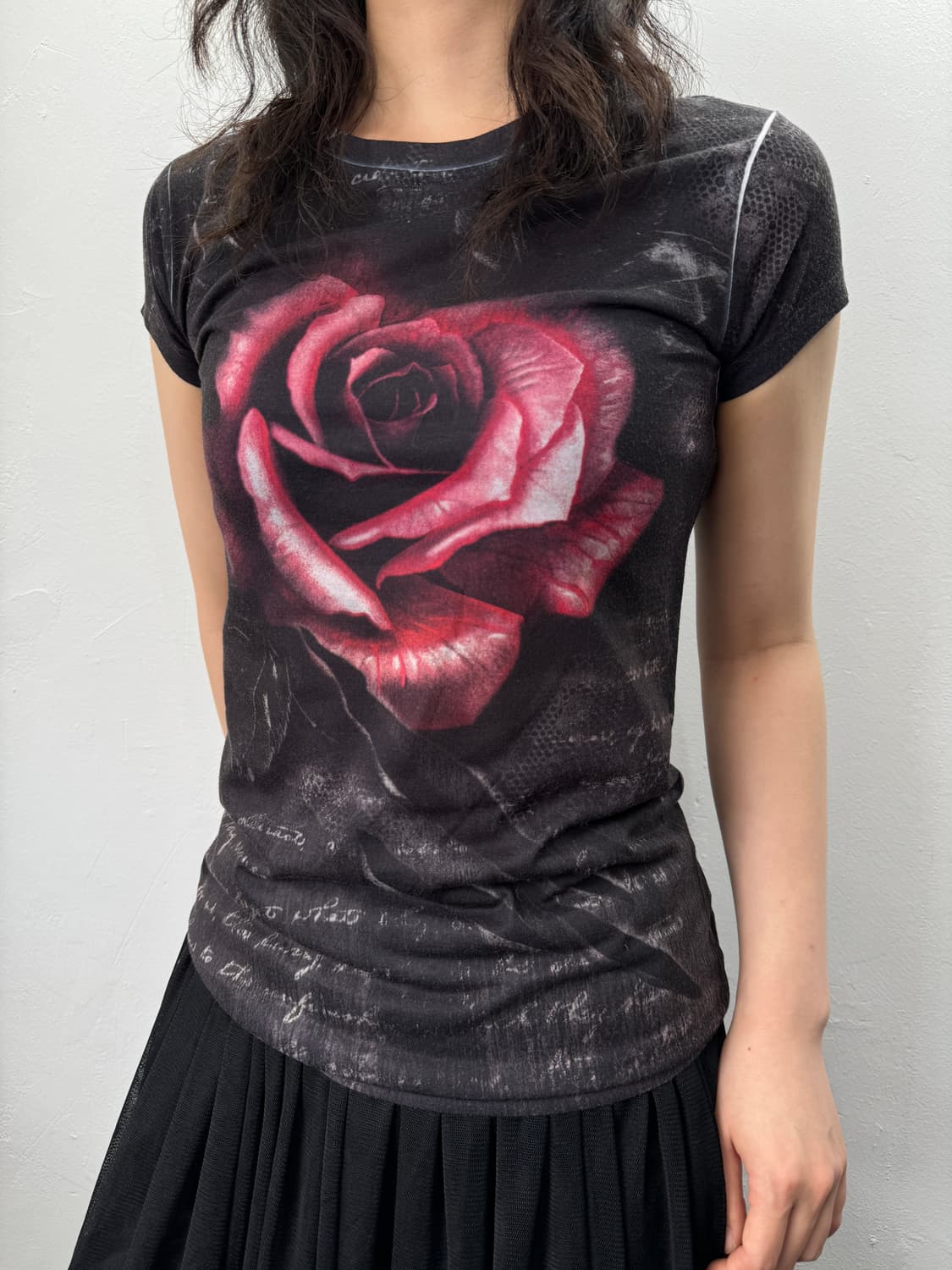 rose design slim top 상품이미지1
