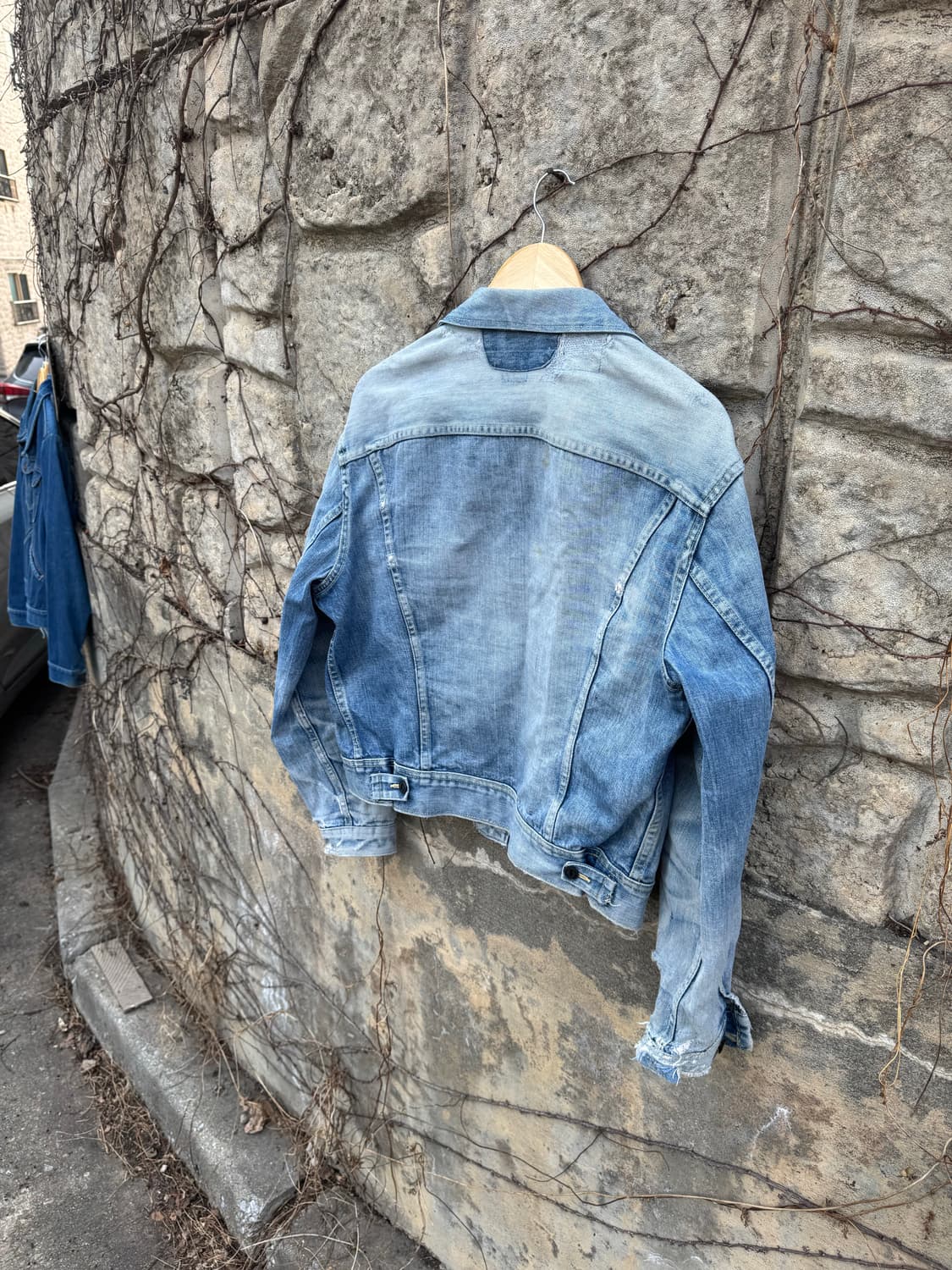 70s lee 빈티지 하드페이딩 101-j 워싱 데님 트러커 자켓 상품이미지4