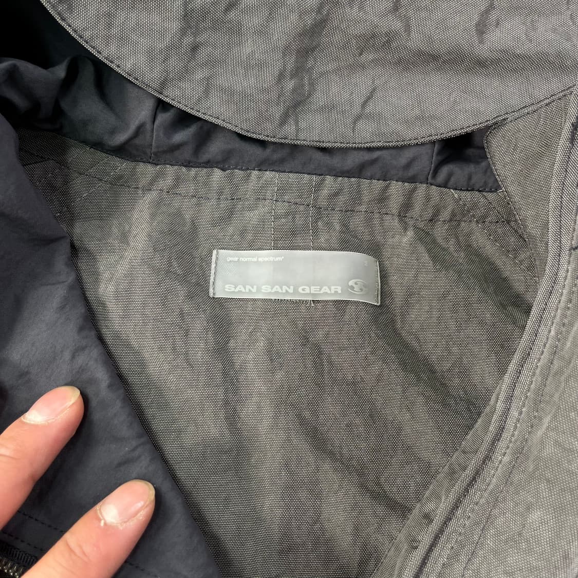 100 산산기어 웨빙 자켓 블루 차콜 상품이미지3