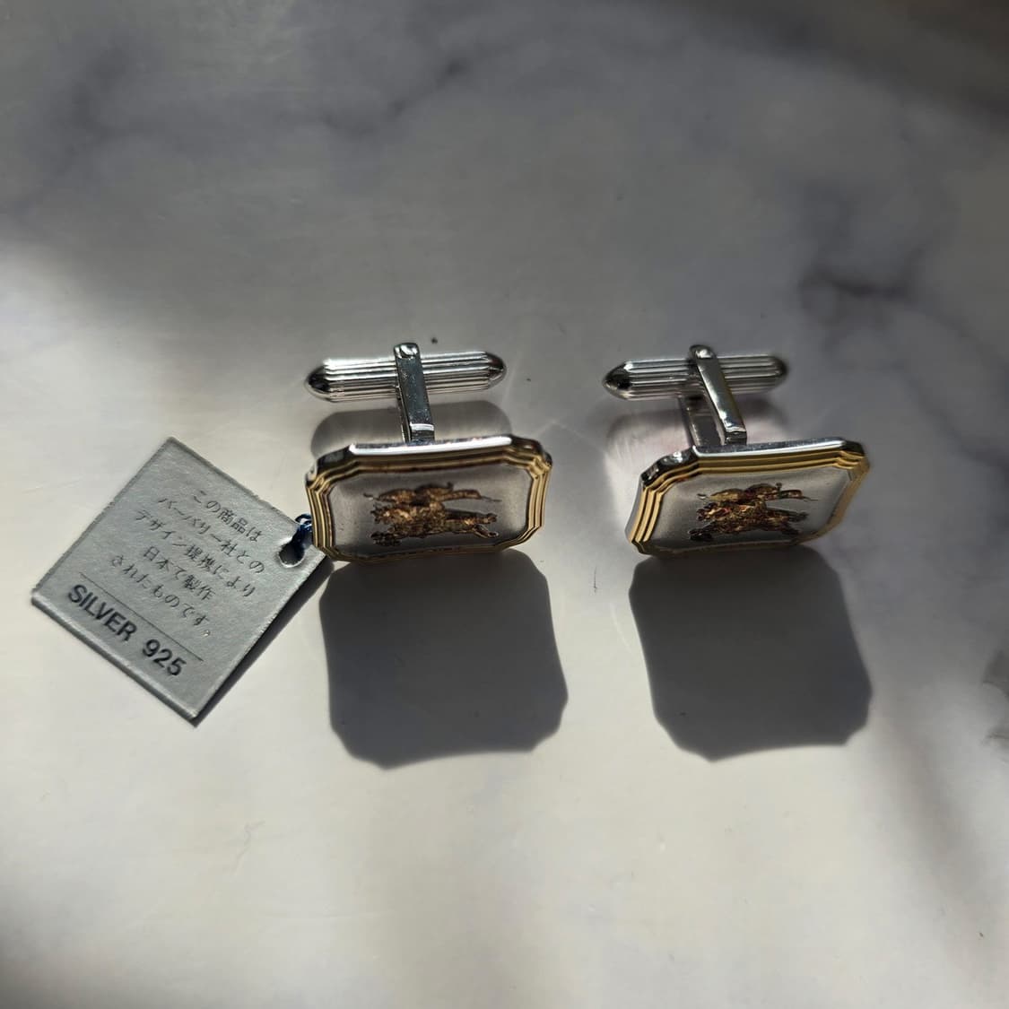 버버리 정품 명품 넥타이핀,커프스세트 5.7cm A+~A등급  J1 상품이미지7