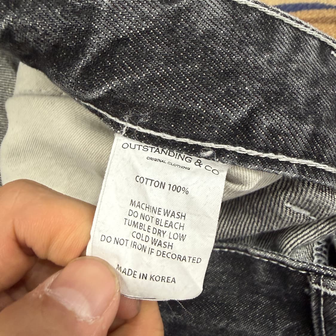 (L)아웃스탠딩 흑청 카펜터 데님팬츠 상품이미지6