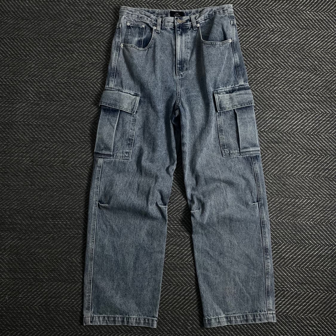 ESN 빈티지 워시드 유틸리티 데님 카고 팬츠y 3929 상품이미지2