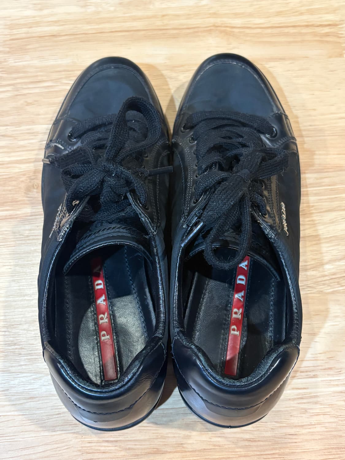 프라다 스포츠 나일론 사피아노 블랙 트레이너 225 상품이미지2