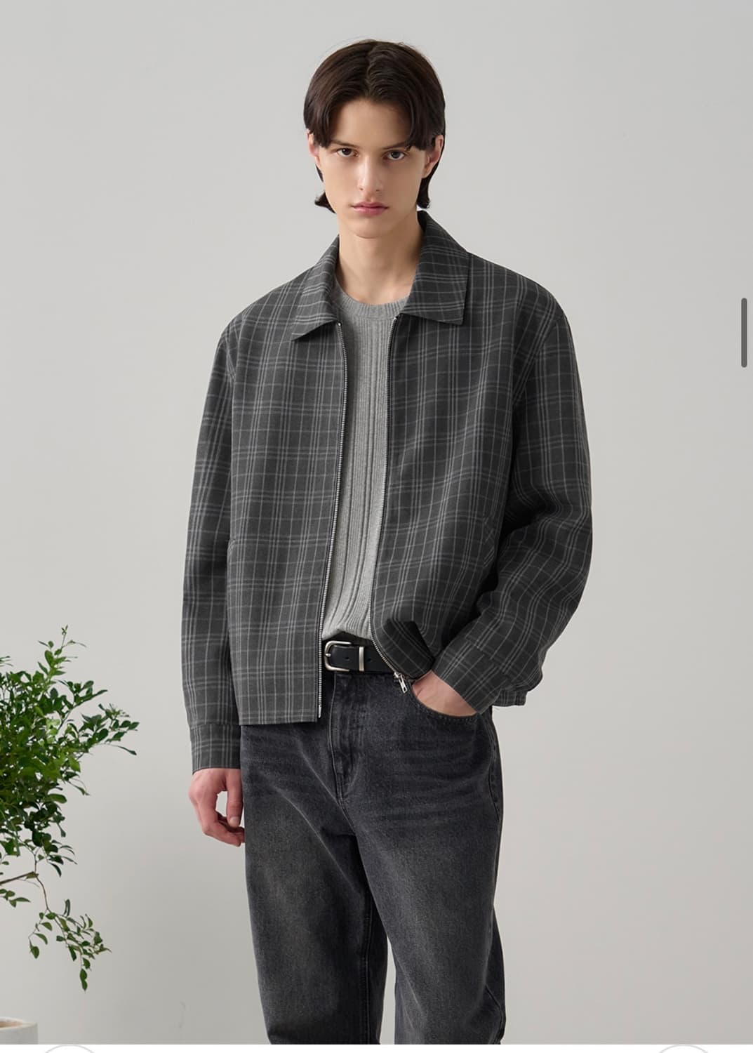 (새상품)(XL) 드로우핏 스테이블 레이어 체크 자켓 [GREY] 상품이미지7