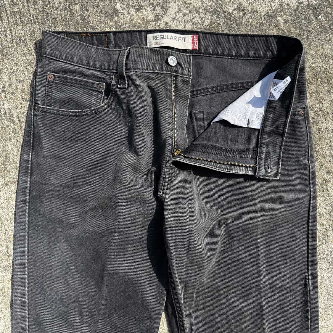 [34] 리바이스 505 블랙 데님 팬츠 상품이미지4