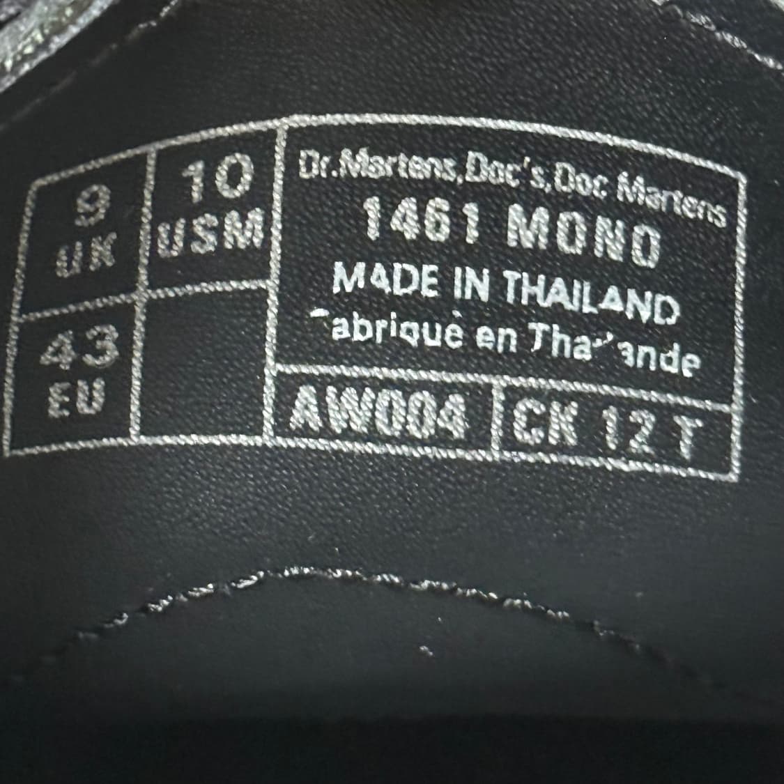 [정가 20만원] 닥터마틴 1461 모노 UK9 280 상품이미지8