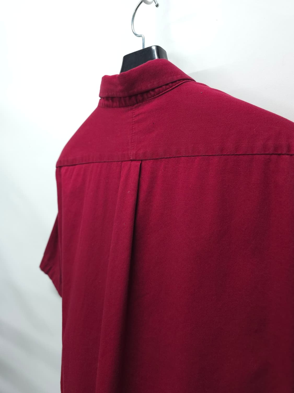 폴로 랄프로렌 90s 빈티지 클래식핏 반팔 셔츠 레드 100 상품이미지9