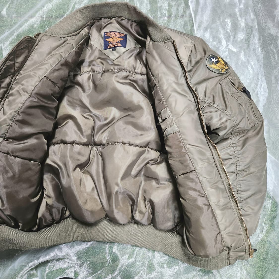 파일럿 무드 MA-1 항공점퍼 / 카키 / USAF 감성 상품이미지5